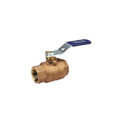 NIBCO® NL95H08 T-585-70-66 2-Piece Ball Valve, 3/4 in Nominal, FNPT End Style, Bronze Body, Full Port, PTFE/Rubber Softgoods, Domestic