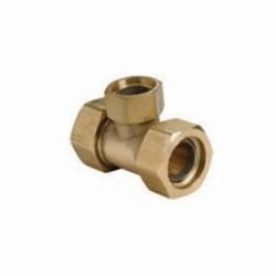 TracPipe® Counterstrike® AutoFlare® FGP-RT-1502 Reducing Tee, 1-1/2 x 1-1/4 x 1 in Nominal, TracPipe® PS-II/CounterStrike® End Style, Brass, Domestic