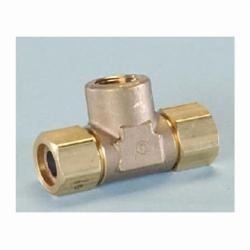 TracPipe® Counterstrike® AutoFlare® FGP-T1000-1000 Tee Fitting, 1 in Nominal, FNPT End Style, Brass, Domestic