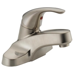 Peerless® P188620LF-BN-M Centerset Lavatory Faucet, Brushed Nickel, 1 Handles, Pop-Up Drain, 1.5 gpm Flow Rate