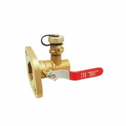 RWV® 2415 1-1/2 3-Piece Standard Quarter-Turn Ball Valve, 1-1/2 in Nominal, Fixed Pump Flange x Solder End Style, Brass Body, Full Port, EPDM Softgoods