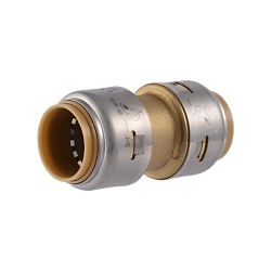Sharkbite® UR016 Max™ Coupling, 3/4 x 3/4 in Nominal, Push-to-Connect End Style, DZR Brass
