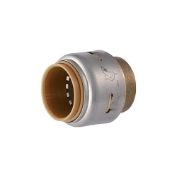 Sharkbite® UR518 End Cap, 3/4 in Nominal, Push-to-Connect End Style, Lead-Free DZR Brass