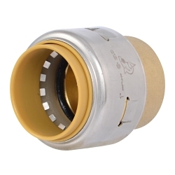 Sharkbite® UR520A Fitting, Stop, 1 in Nominal, Push-to-Connect End Style, DZR Brass, Import