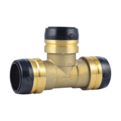 Sharkbite® UXL0835 Large Diameter Tee, 1-1/4 in Nominal, Push-to-Connect End Style, DZR Brass, Domestic