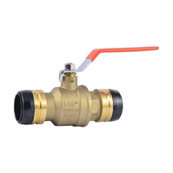Sharkbite® UXLBV35 Ball Valve, 1-1/4 in Nominal, Push-to-Connect End Style, Brass Body, Full Port, Import