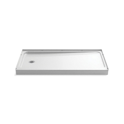 Sterling® 72181110-0 Ensemble® Shower Base, White, Left Drain, 60 in L x 32 in W x 4-1/2 in D