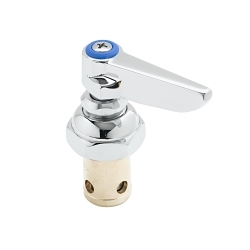 T & S 002713-40 Left Hand External Eterna Cold Faucet Spindle, For Use With Eterna Cartridge Faucet, Metal, Polished Chrome, Import