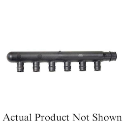 Uponor Q2267550 6-Ports Branch Tee, 3/4 in, ProPEX®, Polysulfone, Domestic