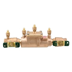 WATTS® 0063233 LF007 Double Check Valve Assembly, 1-1/4 in Nominal, Quarter-Turn Ball Valve, Cast Copper Silicon Alloy Body