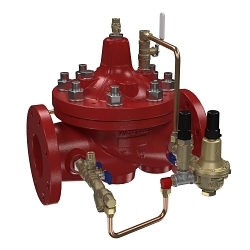 WATTS® 1GE00073 LFM115-74 Mustang Reducing Valve, 2-1/2 in Nominal, Class 150 Flange End Style, 30 to 300 psi Pressure, Ductile Iron Body, Domestic
