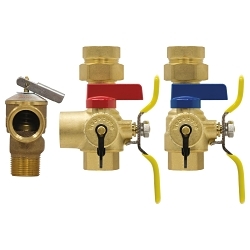 Webstone The Isolator® E-X-P® Clean Brass® H-44443WPR-LF Tankless Water Heater Service Valve Kit, 3/4 in IPS, For Use With Wall Hung and Combi Boiler, Brass, Import