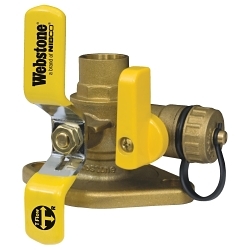 Webstone The Isolator® H-51415HV Ball Valve, 1-1/4 in Nominal, C x Rotating Flanged End Style, Forged Brass Body, Full Port, PTFE Softgoods, Import
