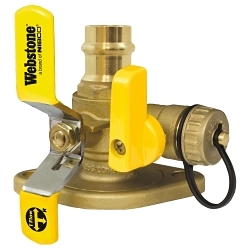 Webstone The Isolator® H-81414HV Ball Valve, 1 in Nominal, Press x Rotating Flanged End Style, Forged Brass Body, Full Port, PTFE Softgoods, Import