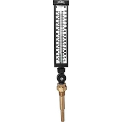 WINTERS TIM100A Dual Scale Fully Adjustable Thermometer, 30 to 240 deg F, +/-1 % Accuracy, 3/4 in NPT Process Connection, 2-5/8 in L Insertion