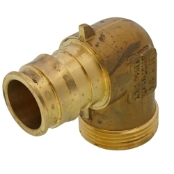 Uponor ProPEX® Q4153210 Manifold Elbow Adapter, R32 x 1 in, 125 psi, Brass, Domestic
