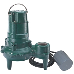 Zoeller® 267-0032 Waste-Mate 260 Submersible Pump, 1/2 hp, 115 V AC, 2 or 3 in NPT Outlet, Cast Iron, 10.4 A, 1 ph