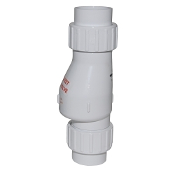 Zoeller® 30-0040 Quiet Check Valve With Union, 1-1/2 in Nominal, Solvent Weld End Style, PVC Body, Rubber Softgoods