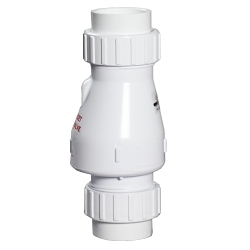 Zoeller® 30-0042 Quiet Check Valve With Union, 2 in Nominal, Solvent Weld End Style, PVC Body, Rubber Softgoods