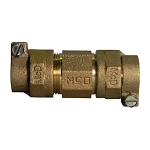 A.Y. McDonald 5142-160, 74758-22-33 Octagonal Straight Coupling, 3/4 in Nominal, -22 Mac-Pak CTS Compression x -33 PEP-7 Mac-Pak CTS Compression End Style, Brass, Domestic
