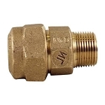 A.Y. McDonald 5182-107, 74753Q Octagonal Straight Coupling, 1-1/2 in Nominal, Q CTS McQuik Compression x MNPT End Style, Brass, Domestic