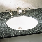 American Standard 0495221.020 Bathroom Sink, Classic Oval Shape, 17-1/8 in W x 14-1/8 in D x 7-1/2 in H, Vitreous China, White, Import