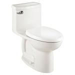 American Standard 2403128.020 1-Piece Toilet, Cadet®, Elongated Bowl, 16-1/2 in H Rim, 12 in Rough-In, 1.28 gpf, White, Import
