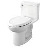 American Standard 2403128.020 1-Piece Toilet, Cadet®, Elongated Bowl, 16-1/2 in H Rim, 12 in Rough-In, 1.28 gpf, White, Import