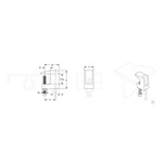 Anvil® 0500009238 FIG 94 Wide Throat Top Beam C-Clamp With Lock Nut, 5/8 in Rod, 1200 lb Load, Ductile Iron, Black Oxide