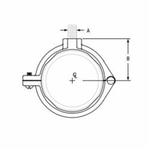 SPF/Anvil™ 0560018814 FIG 138R Extension Split Pipe Clamp, 1/2 in Pipe/Tube, 3/8 in Rod, 180 lb Load, Malleable Iron, Black Oxide, Import