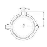 SPF/Anvil™ 0560018822 FIG 138R Extension Split Pipe Clamp, 3/4 in Pipe/Tube, 3/8 in Rod, 180 lb Load, Malleable Iron, Black Oxide, Import
