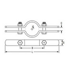 Anvil® 0500421086 FIG CT-121 Riser Clamp, 3 in Pipe, 3/8 in Dia Bolt, 300 lb Load, Carbon Steel, Copper Plated, Domestic