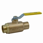 Apollo™ 70204HC 70-200-HC 2-Piece Ball Valve, 3/4 in Nominal, Solder End Style, Bronze Body, Standard Port, MPTFE Softgoods, Domestic