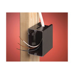 Arlington ONE-BOX™ F101 Non-Metallic Outlet Box, Plastic, 22.5 cu-in Capacity, 1 Gangs, 1 Outlets, 2.28 in W x 3.51 in D x 3.72 in H
