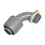 Arlington Snap2IT® NMLT907 Push-In Connector With 1/2 in Knockout, 3/4 in Trade, 90 deg, Plastic