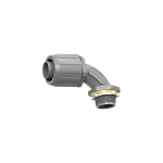 Arlington Snap2IT® NMLT907 Push-In Connector With 1/2 in Knockout, 3/4 in Trade, 90 deg, Plastic