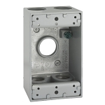 Bell Raco 5331-0 Weatherproof Box, 1 Gang, 18.3 cu-in x 4-1/2 in L x 2-3/4 in W x 2 in D