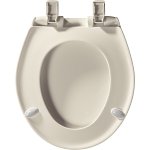 Bemis® 200E4B 346 Toilet Seat With Cover, AFFINITY ™, Round Bowl, Closed Front, Plastic, Biscuit, Adjustable Hinge