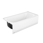 BOOTZ® BZ010014-R-000-00 Maui Bathtub, Soaking, Rectangle Shape, 60 in L 30 in W, Right Drain, White, Domestic