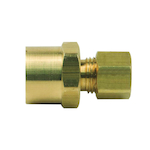 BrassCraft® 66-4-4X Tube Adapter, 1/4 in, Compression x FNPT, Brass, Domestic