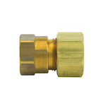 BrassCraft® 66-8-6X Tube Reducing Adapter, 1/2 x 3/8 in, Compression x FNPT, Brass, Domestic