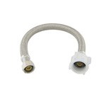 BrassCraft® Speedi Plumb® PLUS B3-12DL F B3-DL Flexible Lead Free Braided Water Toilet Connector, 1/2 x 7/8 in Nominal, Compression x Ballcock End Style, 12 in L, 125 psi Working, Polymer, Import