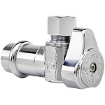 BrassCraft® G2CP19X C1 G2 Angle Stop Valve, 1/2 in Nominal, Chrome Plated Brass Body, Import
