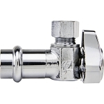 BrassCraft® G2CP19X C1 G2 Angle Stop Valve, 1/2 in Nominal, Chrome Plated Brass Body, Import