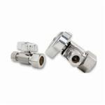 BrassCraft® KTCR19X C KT™ 1/4 Turn Angle Ball Stop, 1/2 x 3/8 in Nominal, Compression, 125 psi, Brass Body, Polished Chrome, Domestic