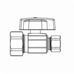 BrassCraft® KTCR14X C KT™ 1/4 Turn Straight Stop, 1/2 x 3/8 in Nominal, Compression, 125 psi, Brass Body, Polished Chrome, Domestic