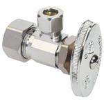 BrassCraft® OCR19X C OCR1BX Multi-Turn Angle Stop, 1/2 x 3/8 in Nominal, Compression End Style, 125 psi Pressure, Polished Chrome, Domestic