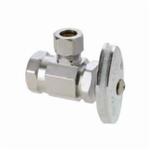 BrassCraft® OR15X C Multi-Turn Angle Stop, 3/8 in Nominal, FNPT x Compression, 125 psi, Brass Body, Polished Chrome, Domestic