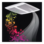 Broan® Sensonic™ SPK110 Speaker Fan With Bluetooth® Wireless Technology, 110 cfm, 4 in Dia Duct, 43.6 W, 120 VAC, 0.9 A, 1 Sones