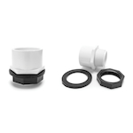 Camco 11452 Drain Pan Fitting Kit, For Use With: Water Heater and Washing Machine, 1 or 1-1/2 in, PVC, Import